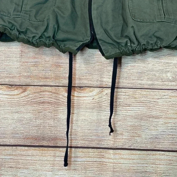 Zara Woman Denim Utility Jacket Green Black XS - Picture 3 of 6